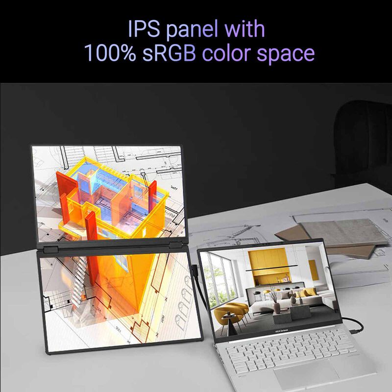 ASUS 14in Zenscreen Duo Wuxga Foldable Portable Monitor MB14FCD-image 12