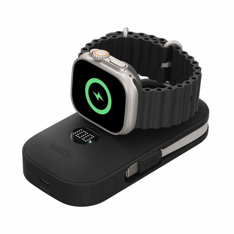 BELKIN 10k Power Bank W/cbl & Watch Chrgr Black BPD012FQBK-image 2