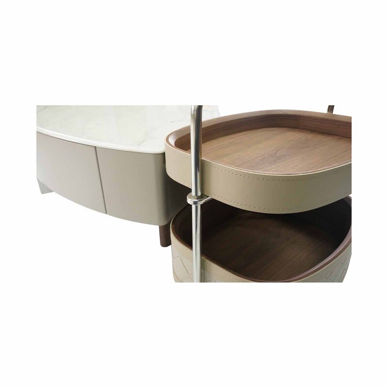 MUZE Coffee Table With Trolley Side Table TROKEY-image 11