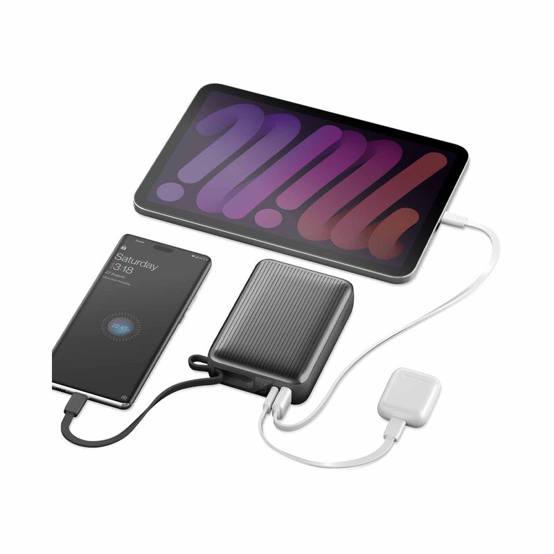 ENERGEA Integra Ultra 45, 20000mah Powerbank With Built In Usb-c Cable Pd45w - Gun INT-20K45-GUN-image 3