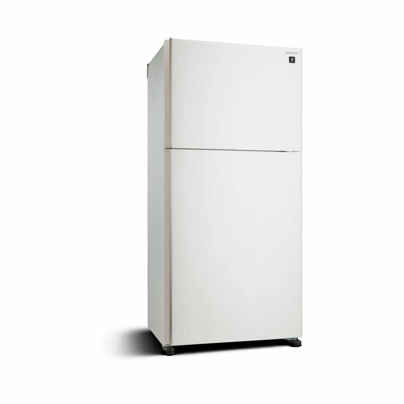 SHARP 2 Door Top Mount Fridge - Matte White (607l) SJ-PG60A-W-image 2