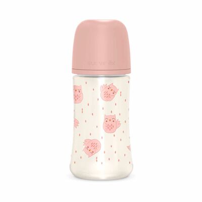 SUAVINEX With Medium Flow Sx Pro Physiological Silicone Teat - Bonhomia Feather Pink (online) 270ML POLYAMIDE PREMIUM BOTTLE
