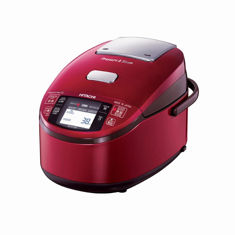 HITACHI Pressure And Steam Ih Rice Cooker (1.8l) - Platinum Red RZKV180YS-image null