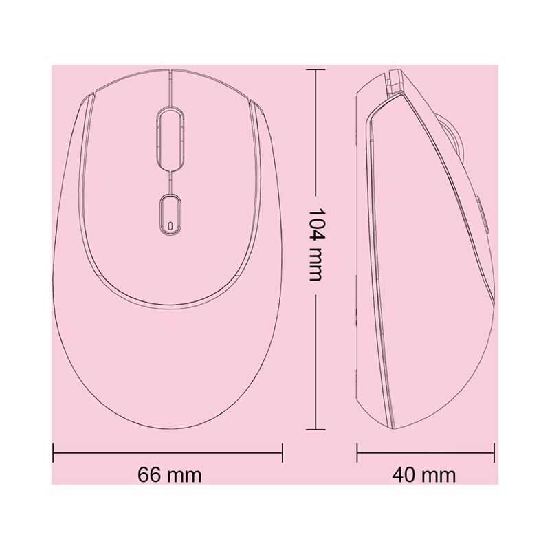MICROPACK Lifestyle 2.4g + Bluetooth Wireless Mouse- Pink MS-201W-PK-image 8