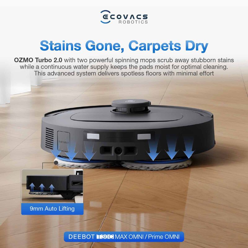 ECOVACS Deebot T30c Max Omni Robotic Vacuum Cleaner - Black DLX71 - BLACK-image 8