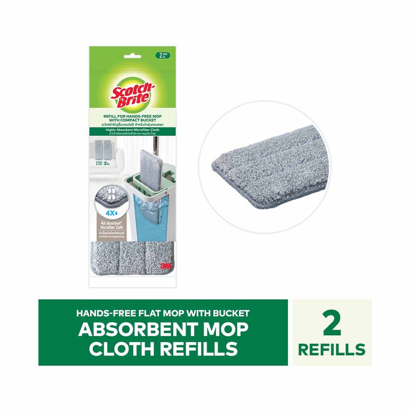 3M SCOTCHB Scotch-brite Hands-free Compact Mop Refill Hfb002r HFB002R-image 1