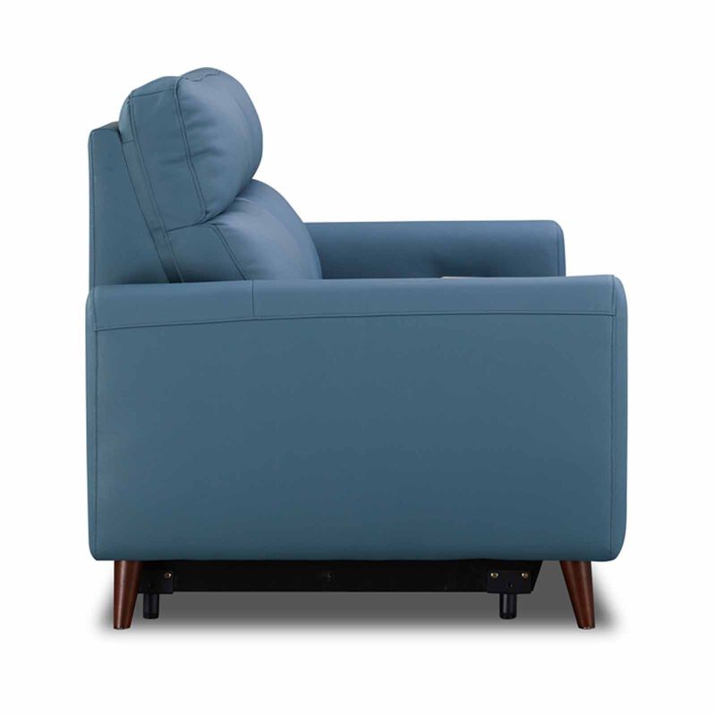 GERBRSI 3rr Seater (hl) Cat A Blue Half Leather Sofa NOVA-image 9