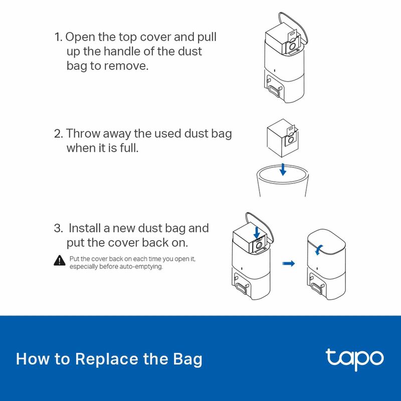 TP LINK Robot Vacuum Disposable Dust Bag TPL-TAPO RVA202-image 3