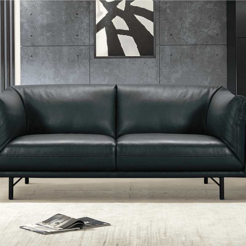 MUZE 3 Seater (fl) C15 Dk Grn Full Leather Sofa MIDORI-image 5