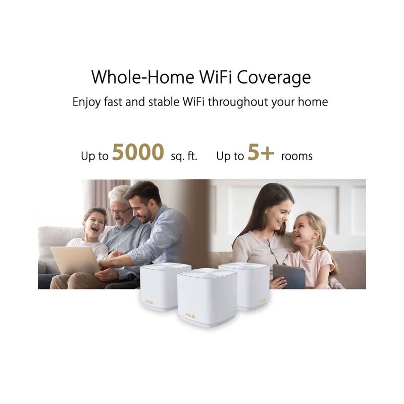ASUS Ax3000 Dual-band Wifi6 Mesh System 3 Pack - Black XD5 B-3-PK-image 6