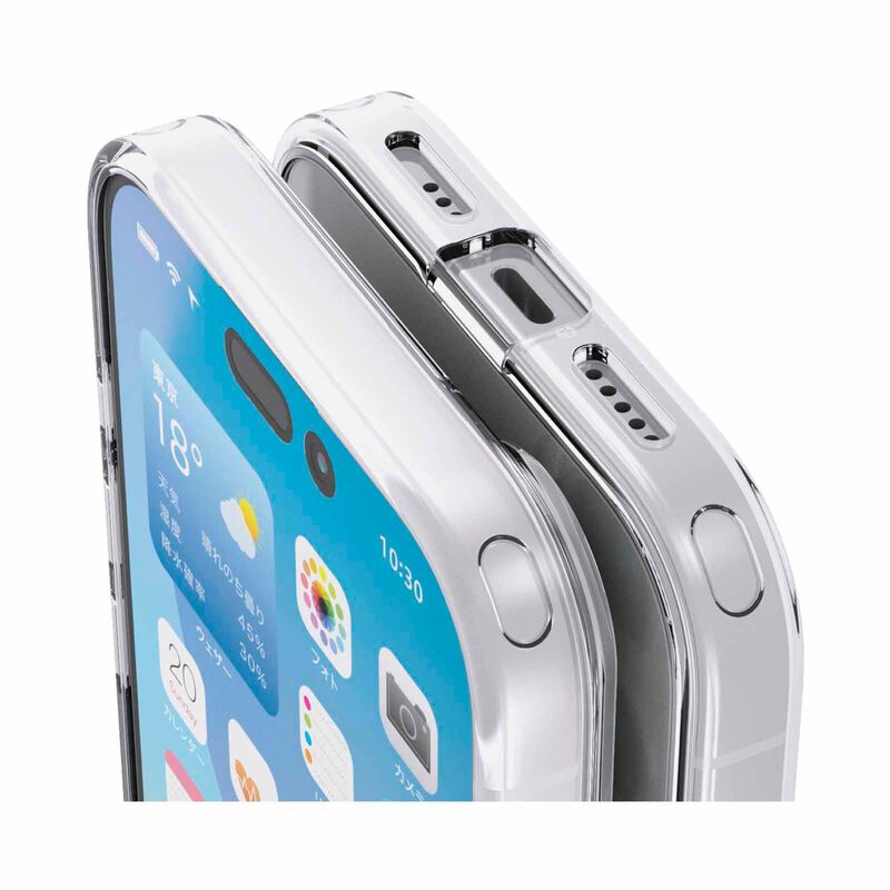 ELECOM Iphone 17 Hybrid Case Glass Standard With Metal Ring PM-A25AHVCG1CR-image 4