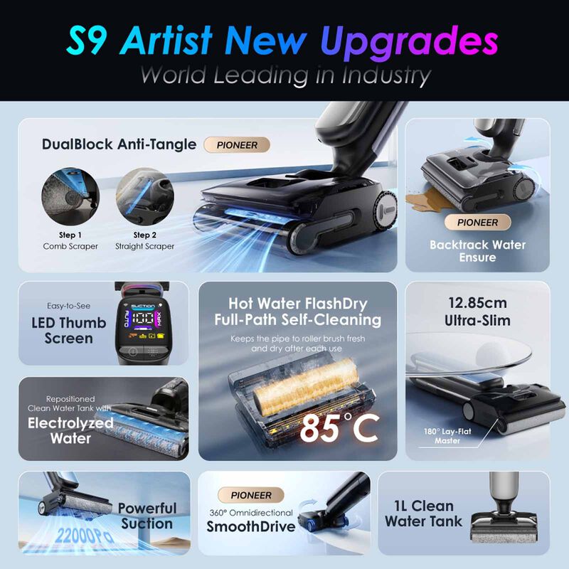 TINECO Floor One S9 Artist Premium Smart Cordless Floor Washer FLOOR ONE S9 ARTIST PREMIUM-image 3