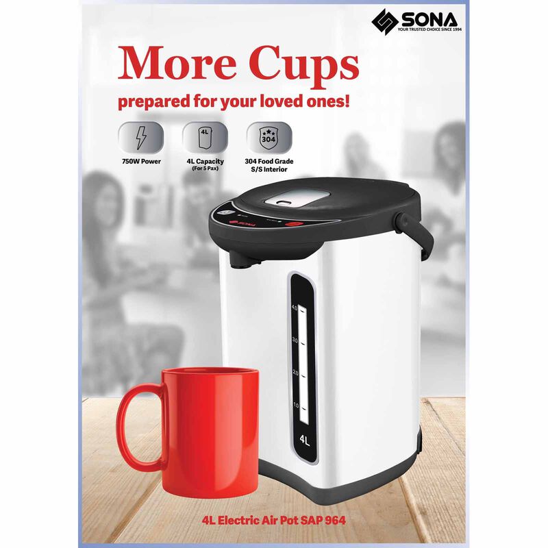 SONA Electric Air Pot (4.0l) SAP964-image 2