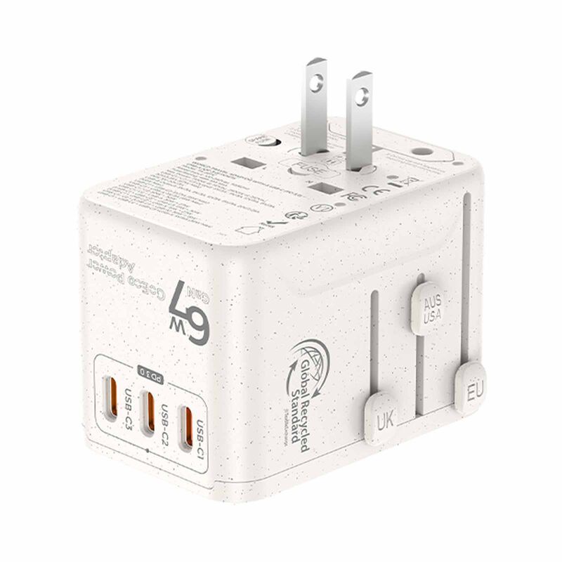 SOUNDTEOH World Travel Adaptor With Gan Pd67watts Usb Quick Charger TA-667C-image 2