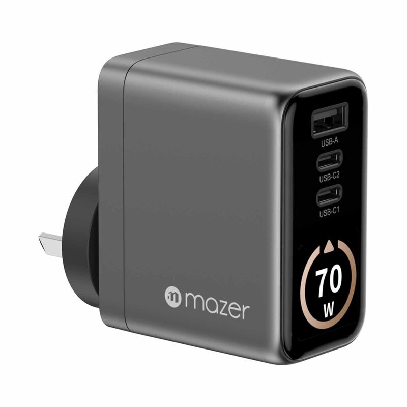 MAZER Aiprestige Gan Pd70w 2c1a With Travel Plugs-blackgrey M-AI-G70W-V7-BG-image 3