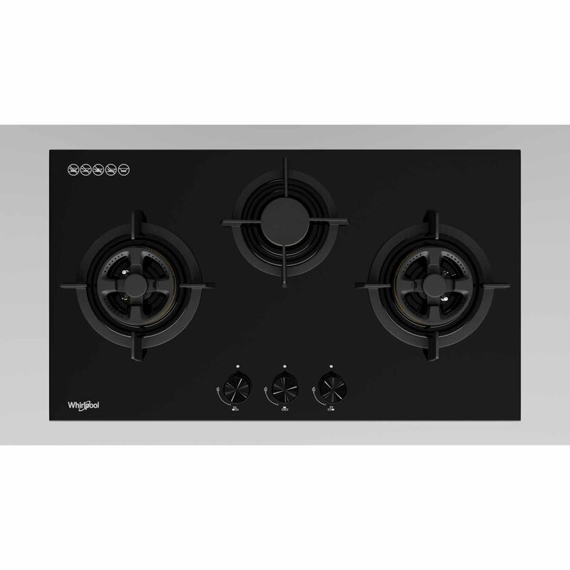 WHIRLPOOL 78cm 3 Burners Pub Gas Hob Tempered Glass Surface (exclude Installation) GWG7830TS-image 1