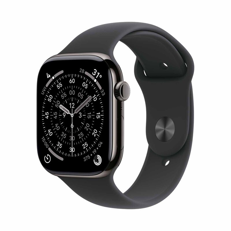 APPLE Watch Series 11 Gps + Cellular 46mm Slate Titanium Case With Black Sport Band - M/l MFD24X/A-image 1