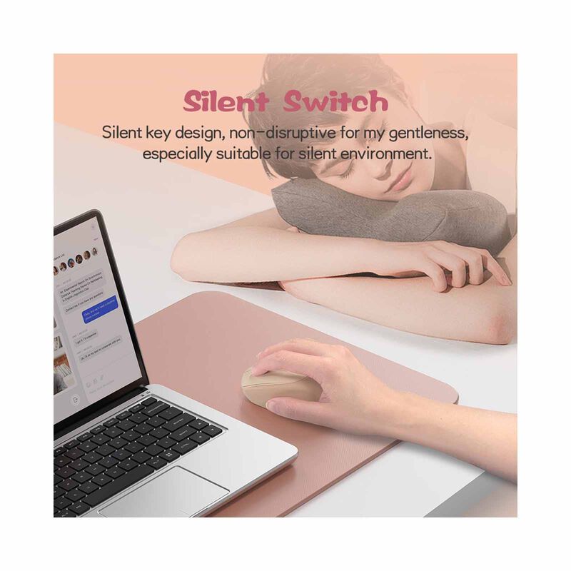 MICROPACK Lifestyle 2.4g + Bluetooth Wireless Mouse- Cream MS-201W-CR-image 5