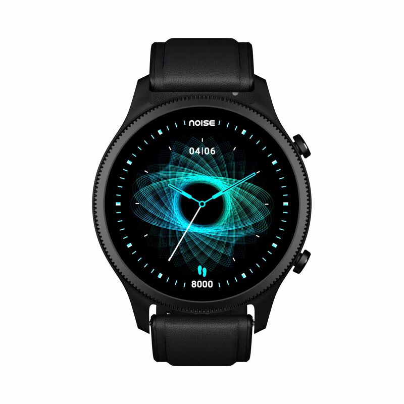 NOISE Noisefit Halo Smartwatch - Classic Black WRB-SW-HALO-LTHR-BLK_BLK-image 1