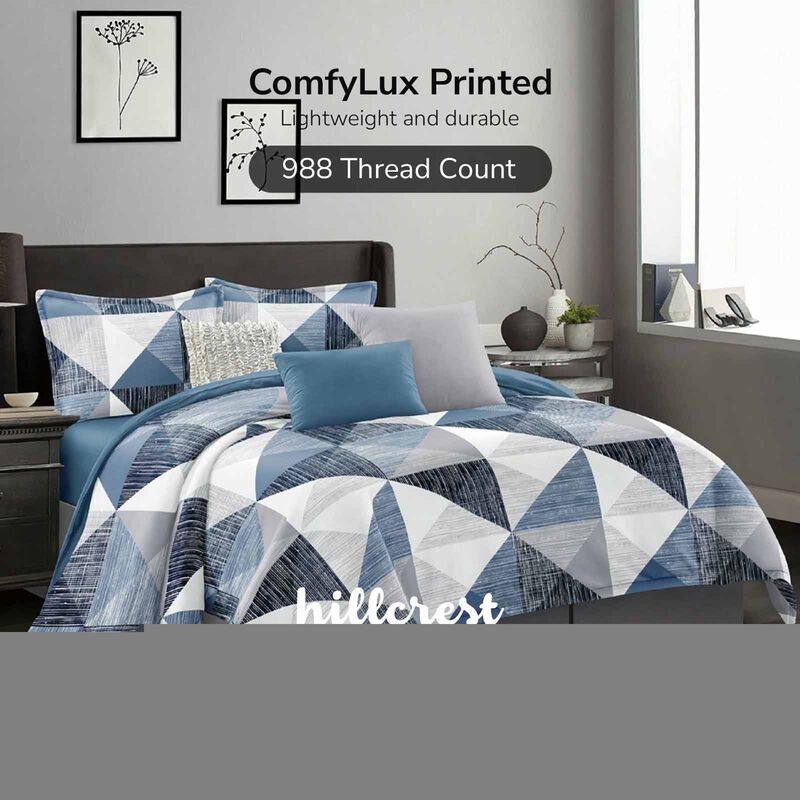 HILLCREST Hillcrest I Comfylux Printed 988tc I Calm Single Fitted Sheet ( Oe ) 6830 I S I FS I CALM-image 1
