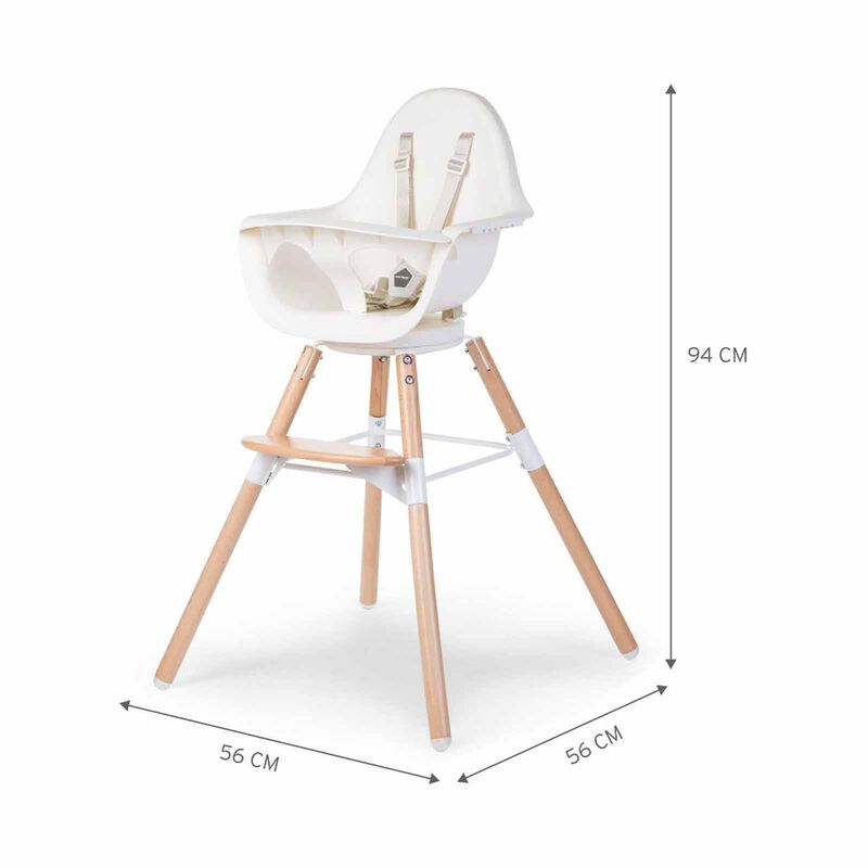 CHILDHOME High Chair - Natural White (online) EVOLU ONE.80&deg;-image 2