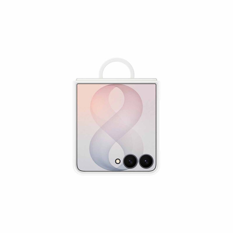 SAMSUNG Galaxy Z Flip8 Silicone Ring Magnet Case Cream EF-EF776CWEGWW-image 3