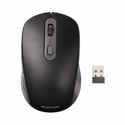 ELECOM 6 Btn Dual Mode Bt & Wless Rechargable Silent Mouse - Black M-MY35MBSBK-G