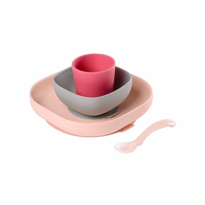 BEABA Suction Meal Set - Pink (online) SILICONE-image 5