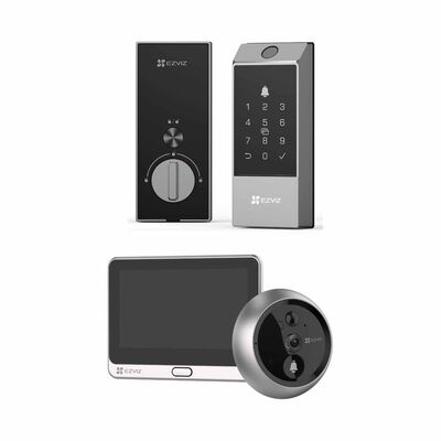 EZVIZ Deadbolt Smart Lock + Peephole Doorbell Bundle DL04 PRO + DP2 2K
