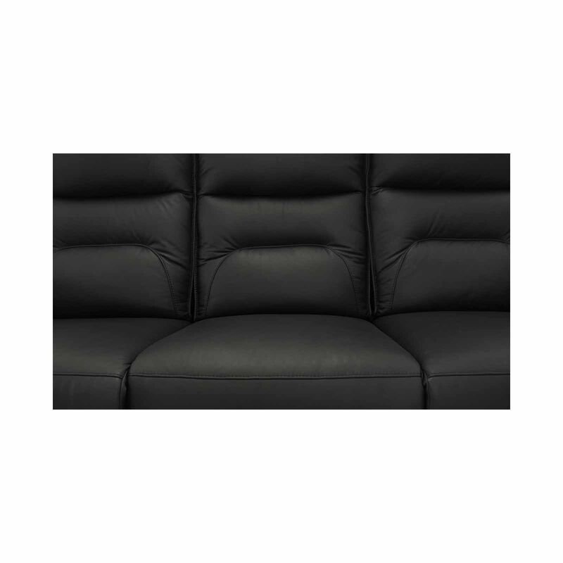 SOLOTTI 3rr-m Seater (hl) Black Half Leather Sofa RONICA-image 7