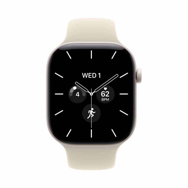 APPLE Watch Series 12 Gps + Cellular 46mm Pearl White Ceramic Case With Sand Sport Band - M/l MJH24X/A-image 1