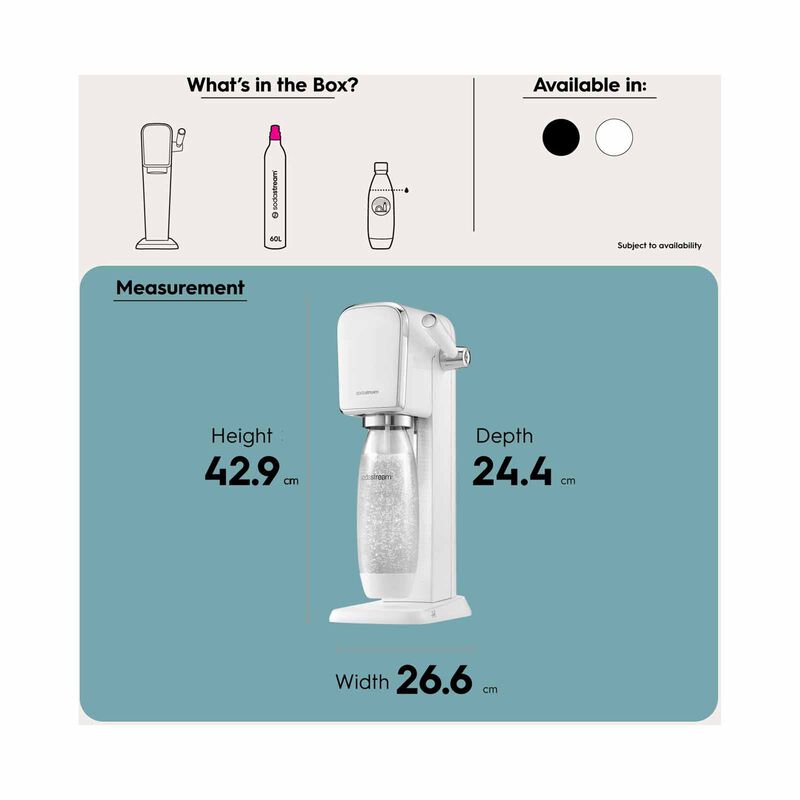 SODASTREAM Sparkling Water Maker - White ART - 1013511650-image 4