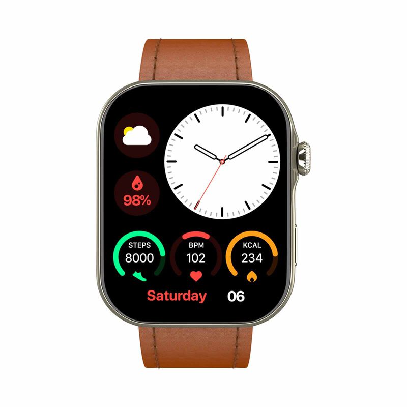NOISE Colorfit Ultra 3 Smartwatch - Classic Tan Brown WRB-SW-COLORFITULTRA3-LTHR-NKL_TBRN-image 1