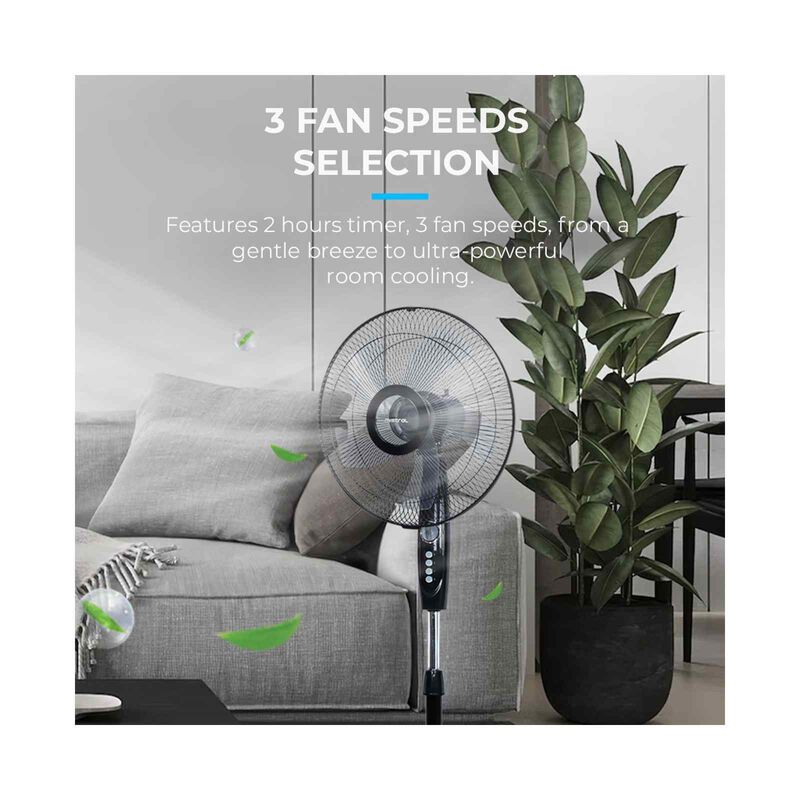 MISTRAL 16 In Stand Fan -black MSF1609-image 8