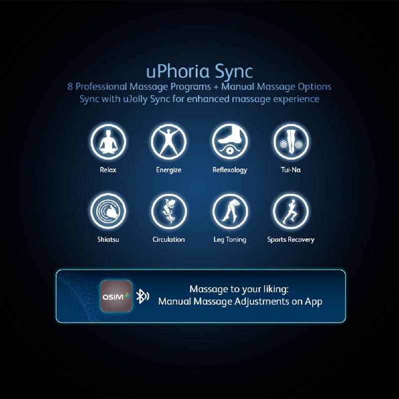 OSIM Uergoh (blue) World 1st Ergonimic Chair With Massage + Uphoria Sync Leg Massager OS8245B + OS3233-image 17