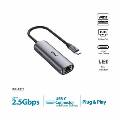 DLINK Usb-c To 2.5g Ethernet Adapter With 100w Power Delivery DUB-E255