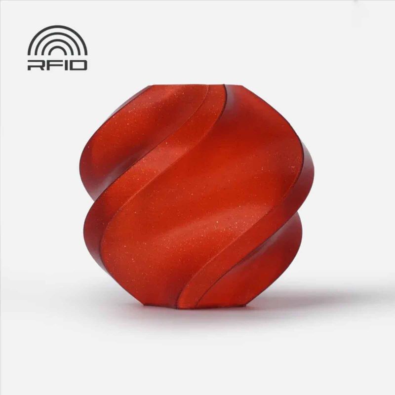 BAMBU LAB Pla Sparkle Filament - Crimson Red Sparkle - With Bambu Reusable Spool BAM-A08-R2-1.75-1000-SPL-image null
