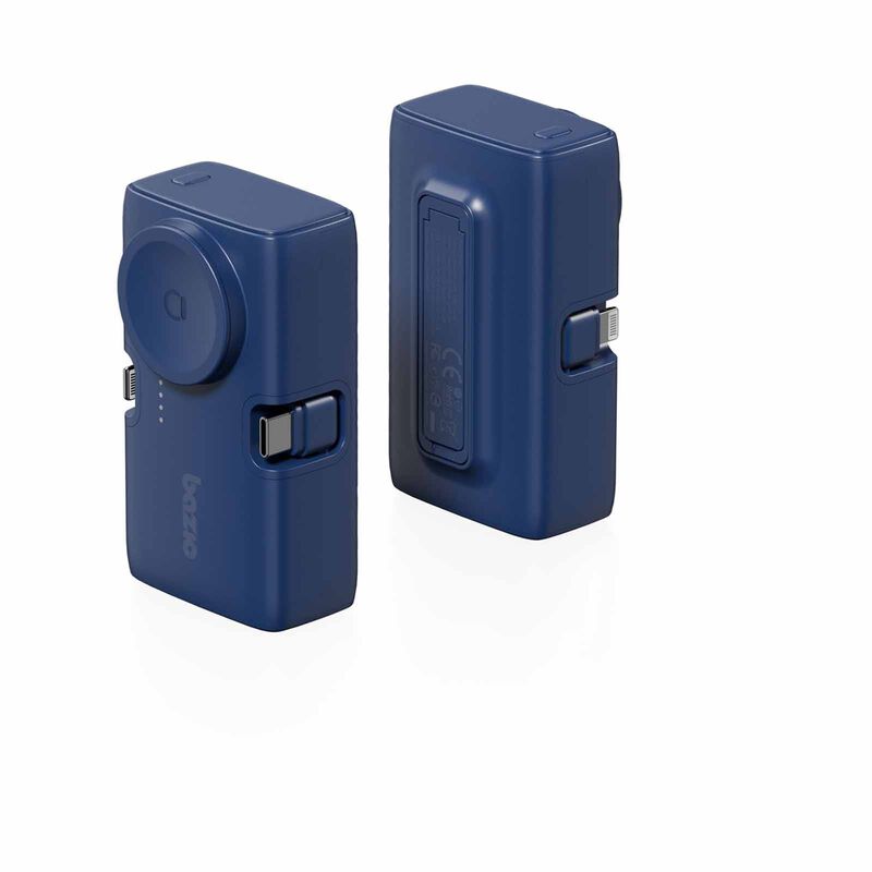ENERGEA 2 In 1 5000mah Foldable Usb-c/lightning Pin Powerbank With Apple Watch Charger Blueberry GPW-KODA-NVY BAZIC GOPOWER KODA-image 4