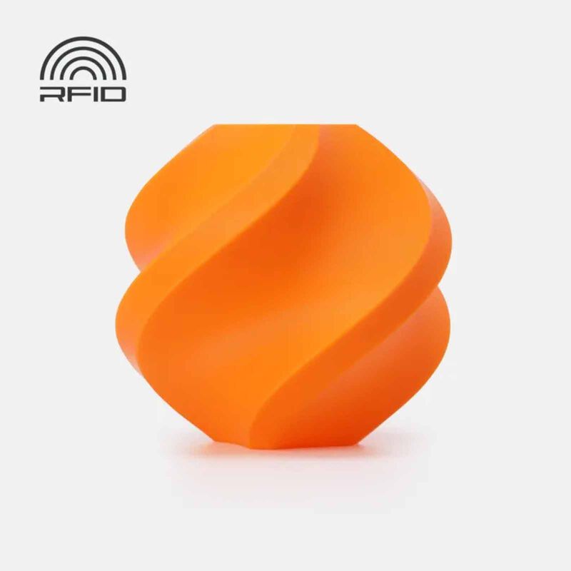 BAMBU LAB Pla Basic - Pumpkin Orange - With Reusable Spool BAM-A00-A1-1.75-1000-SPL-image null