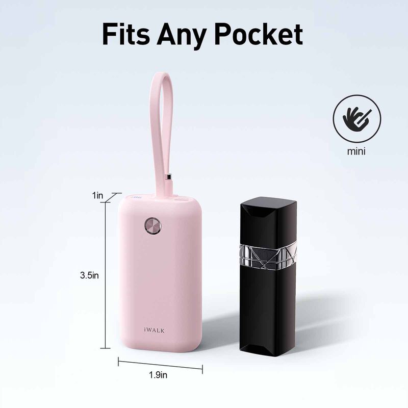 IWALK Powermini Built-in Cable, 22.5w Usb-c Fast Charging Powerbank (10,000mah) Pink UBP001-013A-image 13