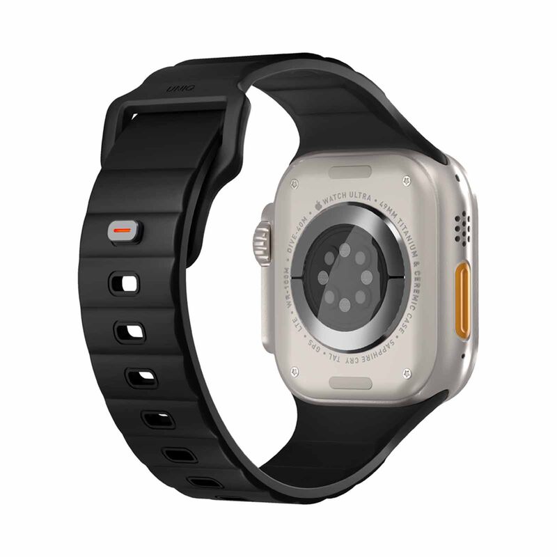 UNIQ Stride Fkm Rubber Apple Watch Strap 49/45/44/42mm - Midnight Black (midnight Black) UNIQ-49MM-STRIMBLK-image 3