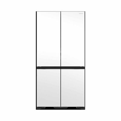 HITACHI 4 Door French Bottom Freezer Fridge - Glass Matt White (569l) R-WB640PMS15MGW