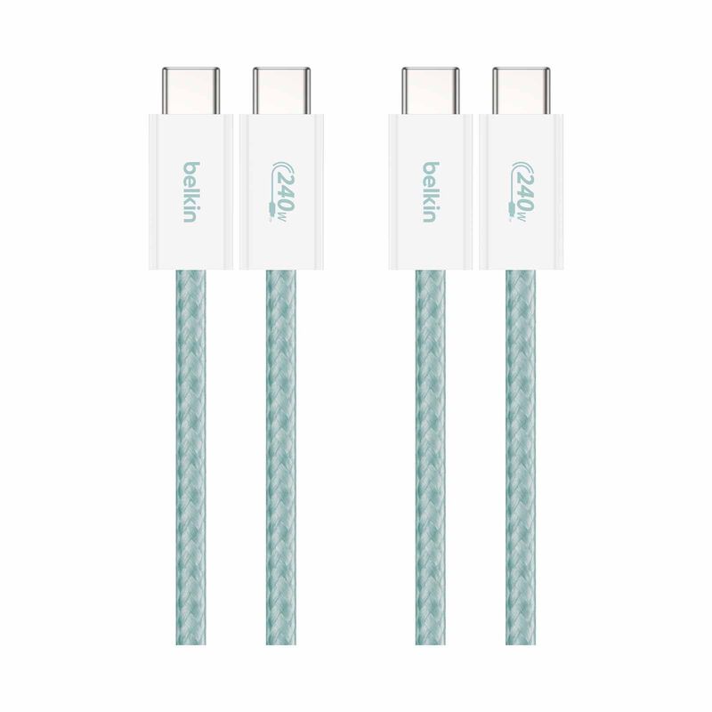 BELKIN 240watt Usb-c To C Cable 1.5m 2pack Grn CAB019QC05GR2PK-image 2