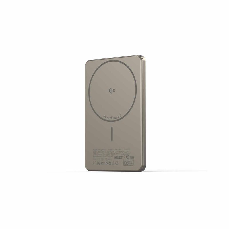 MAZER Qi2 Certified 15w 5000mah Pd20w Ultra Thin Power Bank - Natural Titanium M-MAGAIR29-NT-image 14