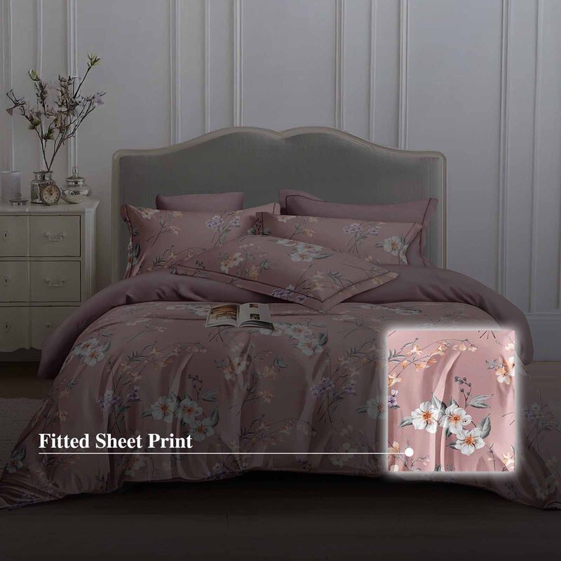 HILLCREST Hillcrest I 988tc Comfylux I Printed I Queen Fitted Sheet Set I Luckybloom ( Oe ) 7469 - B I Q I FS I LUCKYBLOOM-image 4