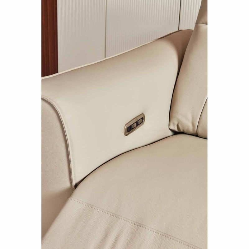 GERBRSI L Shaped Recliner (hl) Right Cat A Grey Half Leather Sofa FAYE-image 7
