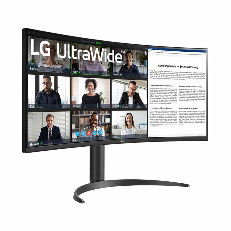 LG 34in Wqhd Hdr10 100hz Curved Monitor With Usb Type-c 34WR55QK-B-image 4