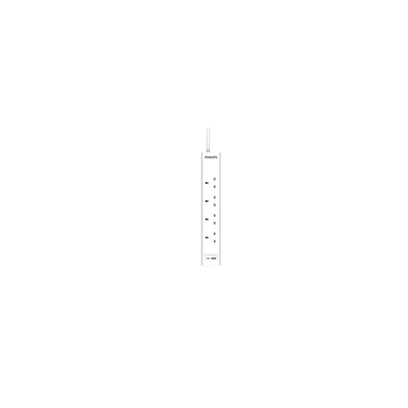 PHILIPS 4 Gang 13a Unswitched Portable Socket Outlet One Type A / C CHP4141WA/69-image 1