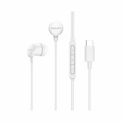 PHILIPS In-ear Headphones W Mic Type C White TAE2146WT/97