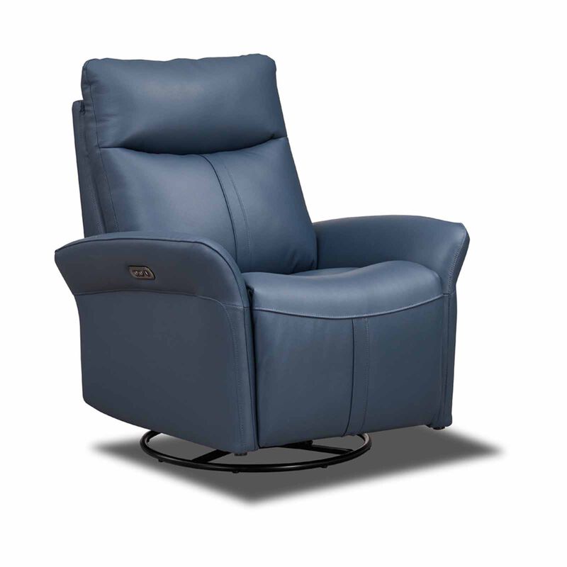 GERBRSI 1r Rocker (hl) Blue Half Leather Sofa ROMA-image 9